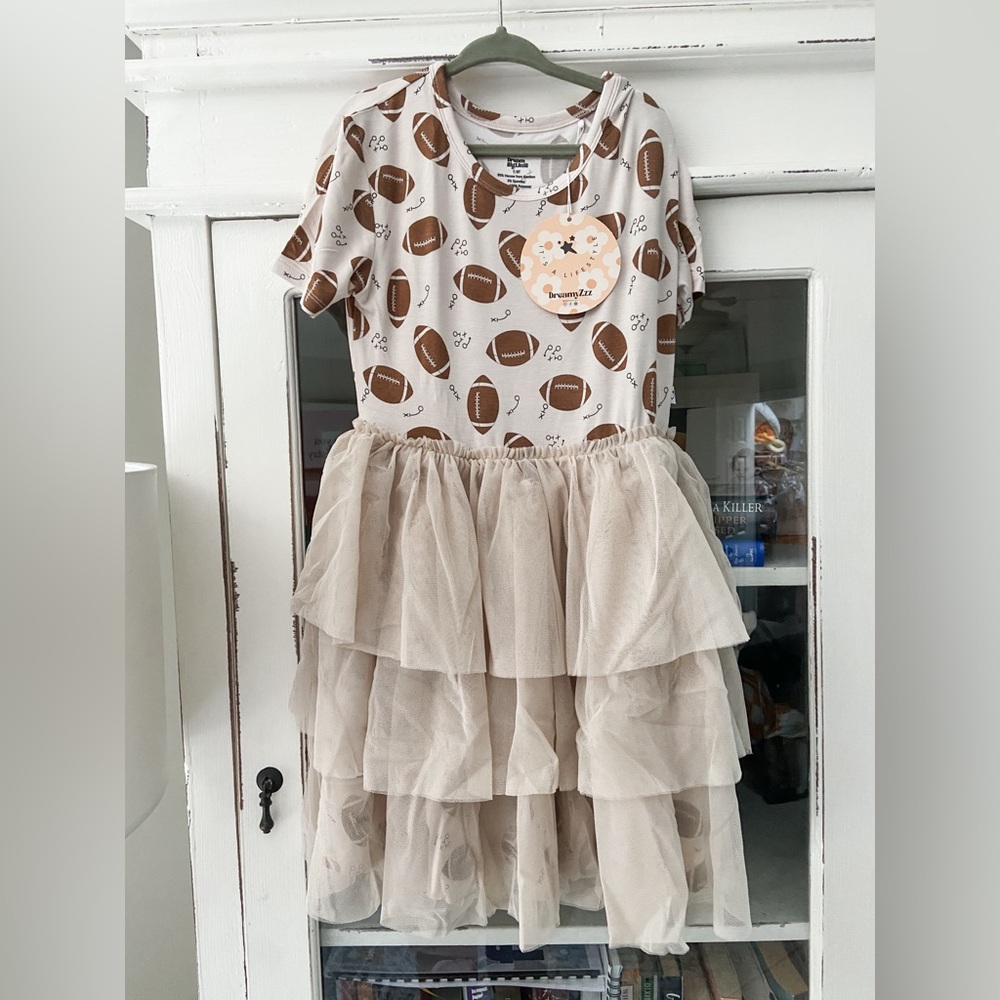 Bamboo football tutu dress - Dream Big Little Co